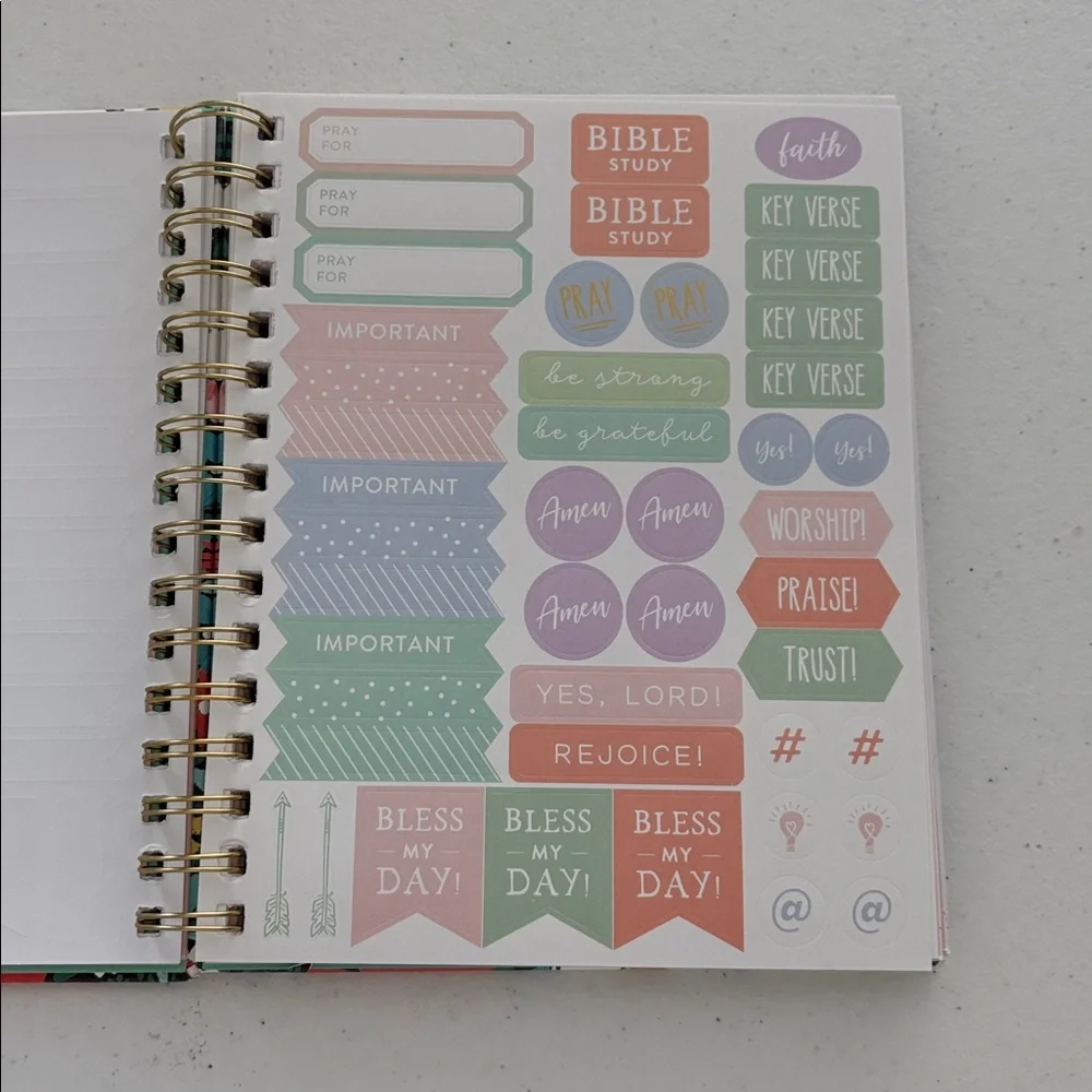 Deluxe Prayer Journal Spiral Bound with Stickers and Journaling Pages